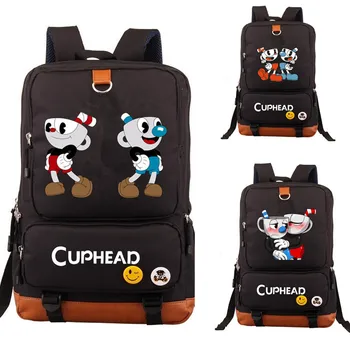 Детский рюкзак Cuphead Mugman, студенческая сумка Mochila, дорожная школьная сумка, повседневная сумка для ноутбука, рюкзак для подростков