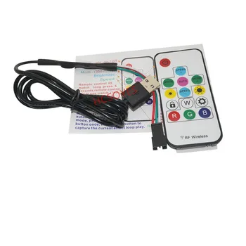 14Key DC5V USB Plug RF Remote Беспроводной Светодиодный Контроллер Для WS2812 Драйвер WS2812B IC Красочная Светодиодная Лента 5050 RGB