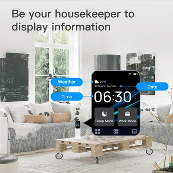 2,4-дюймовая ЖК-панель управления Tuya Smart Home WiFi, Емкостная сенсорная панель, функция конфиденциальности, интеллектуальное домашнее устройство