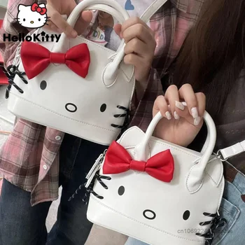 Сумки Sanrio Hello Kitty, Женская сумка-мессенджер с милым бантом, Мультяшные модные сумки Y2k, Сумка через плечо в Японском Корейском стиле, Женская сумка-тоут