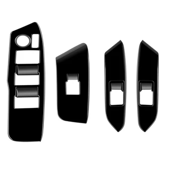 Автомобиль RHD Ярко-черное оконное стекло Кнопка подъема крышки переключателя Отделка дверного подлокотника для Toyota Sienta 2022 2023